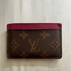 Authentic Louis Vuitton Fuscia Card Holder